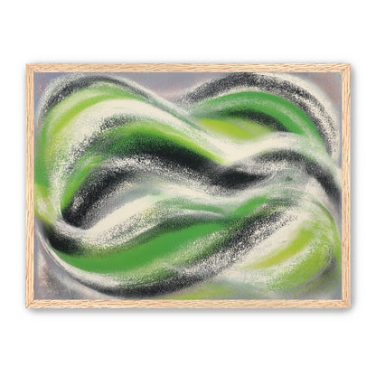 Green bands under white spray