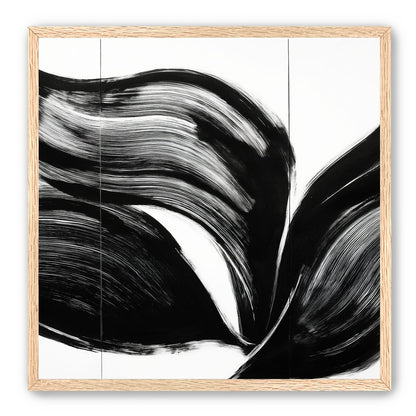 Three petals in black ink