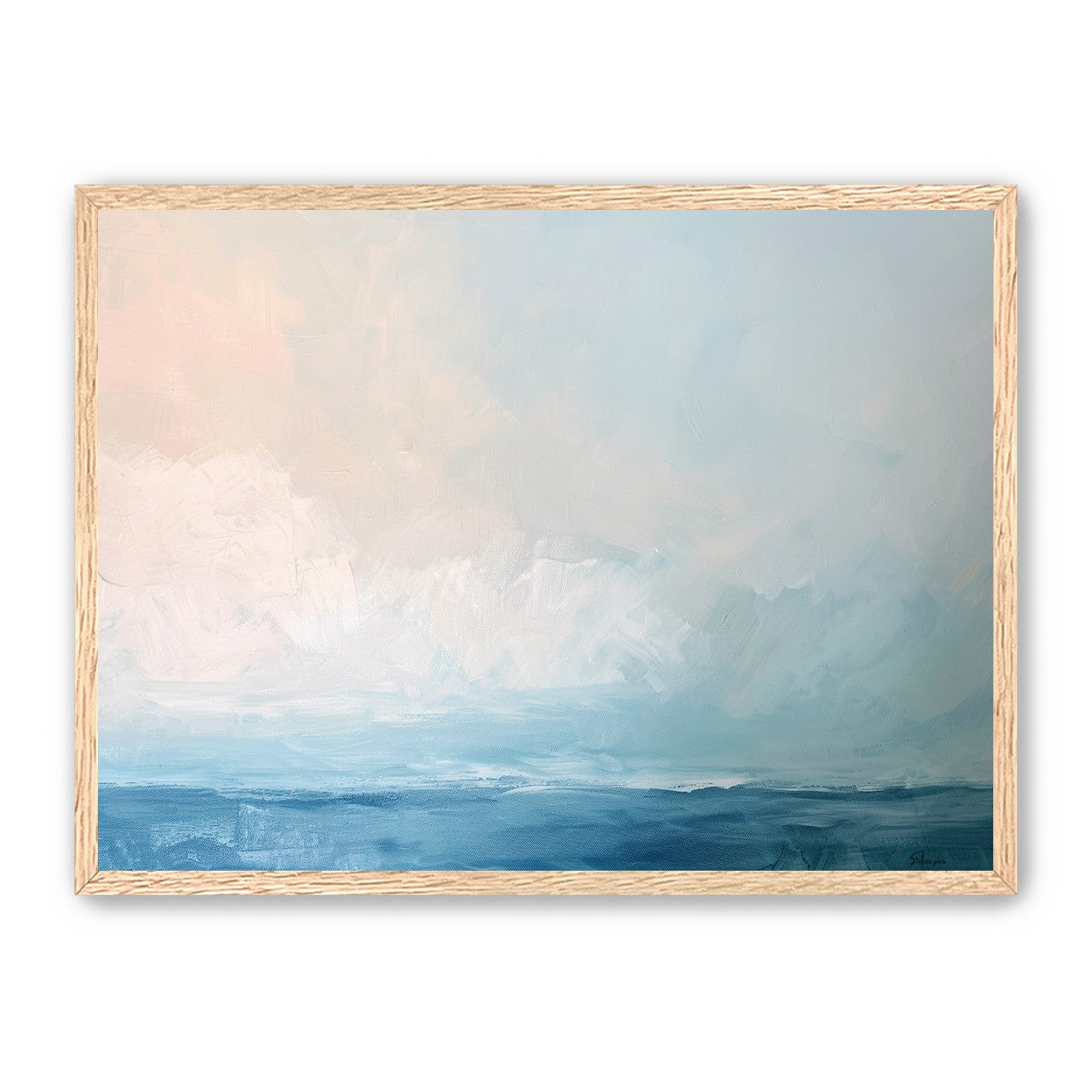 Quiet sea under pale sky