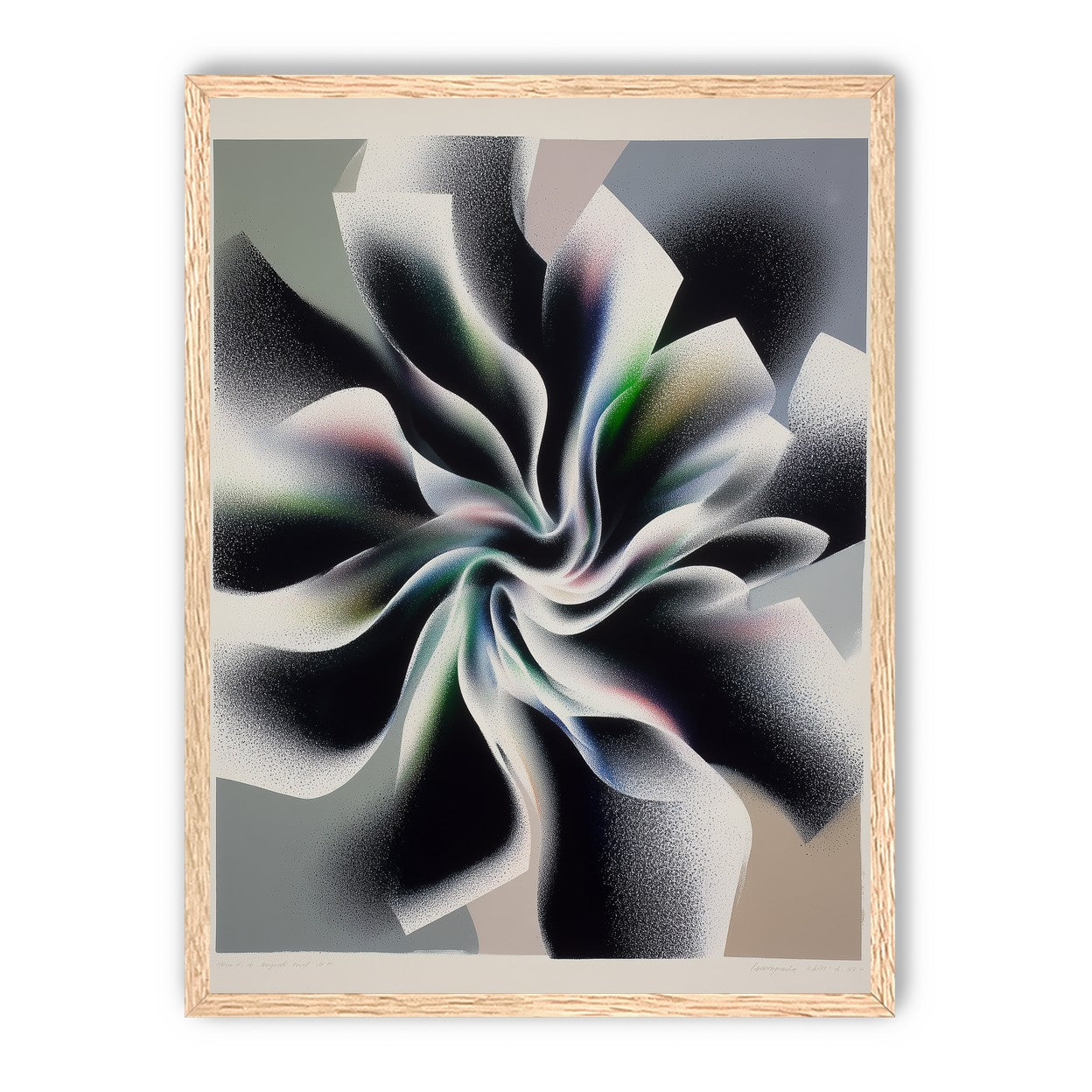 Spiral fold within pale blocks