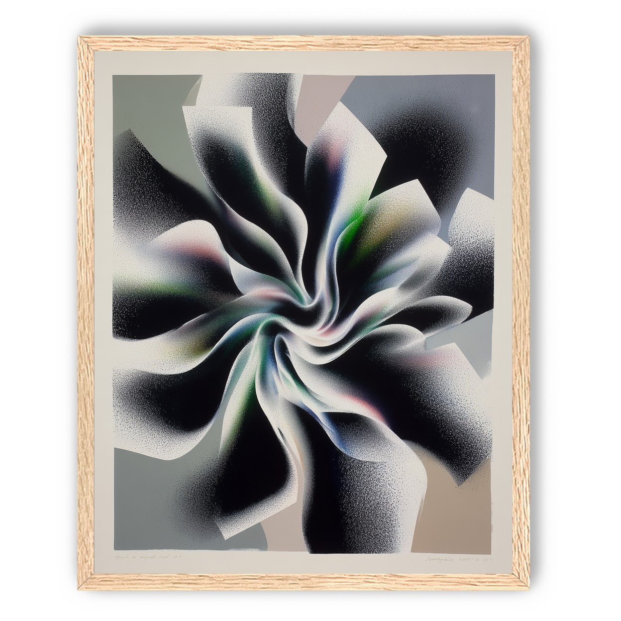 Spiral fold within pale blocks