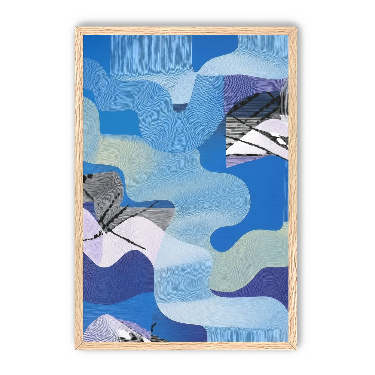 Waves within blue blocks