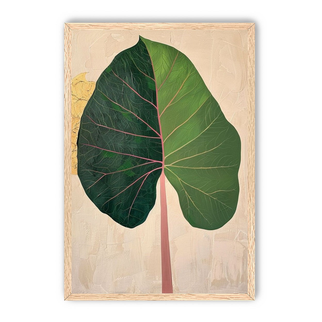 Split green leaf portrait