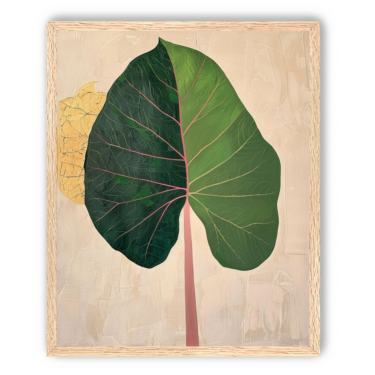 Split green leaf portrait