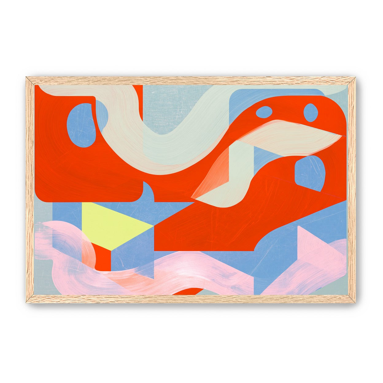 Pale sweep over red blocks