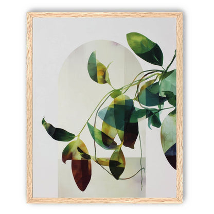 Leaves in a pale halo