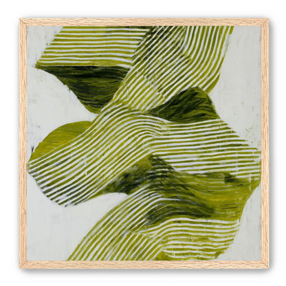 Olive stripes across white