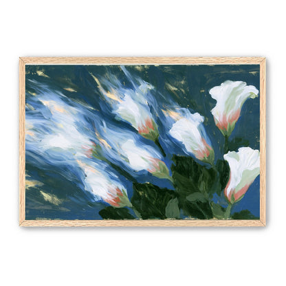 Blue wind through white lilies