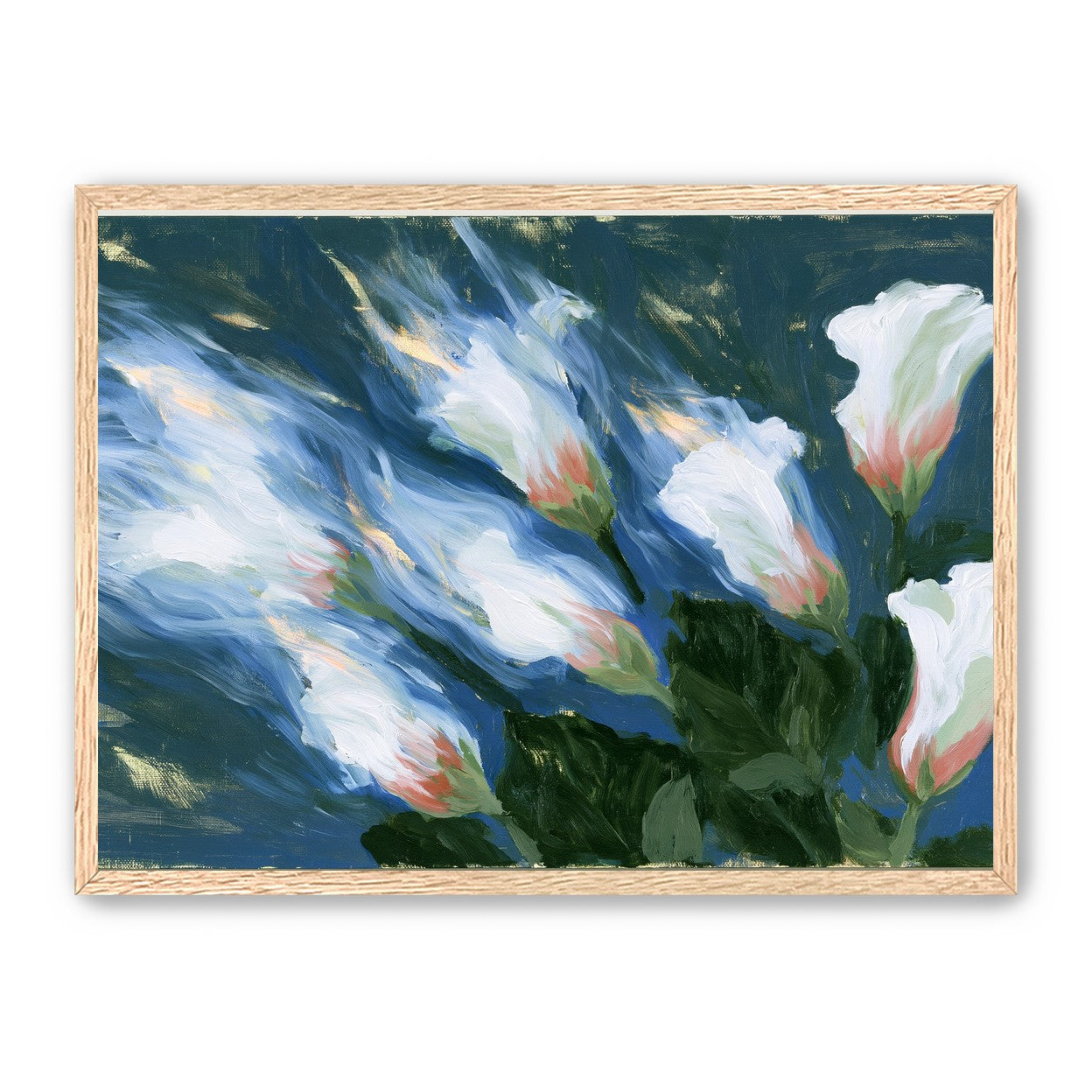 Blue wind through white lilies