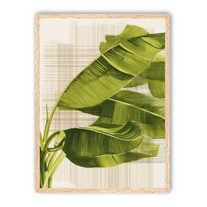 Banana leaves against the grid