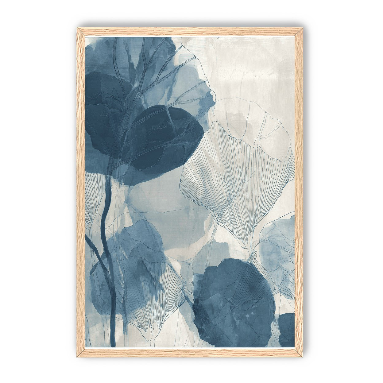 Indigo leaves on paper