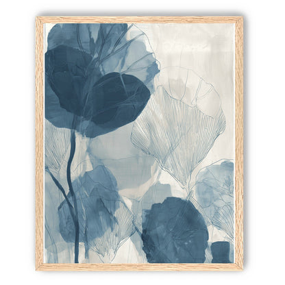 Indigo leaves on paper
