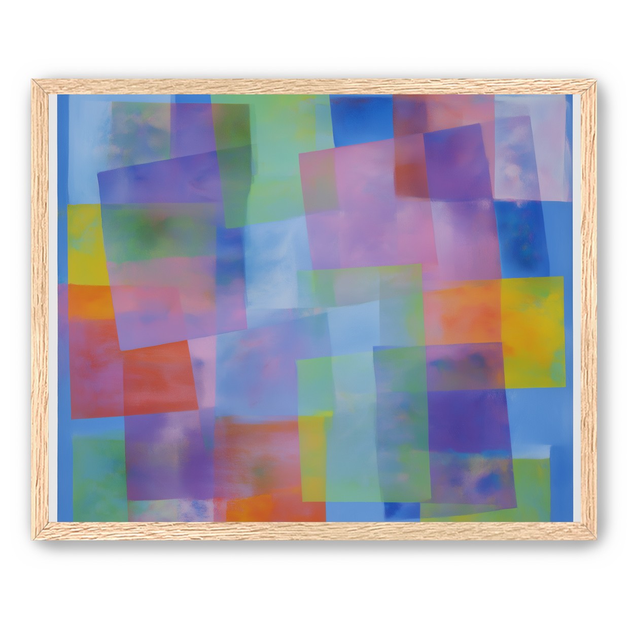 Blue field under shifting pastels