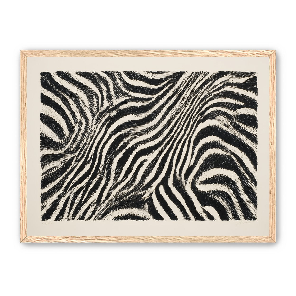 Zebra stripes across the frame
