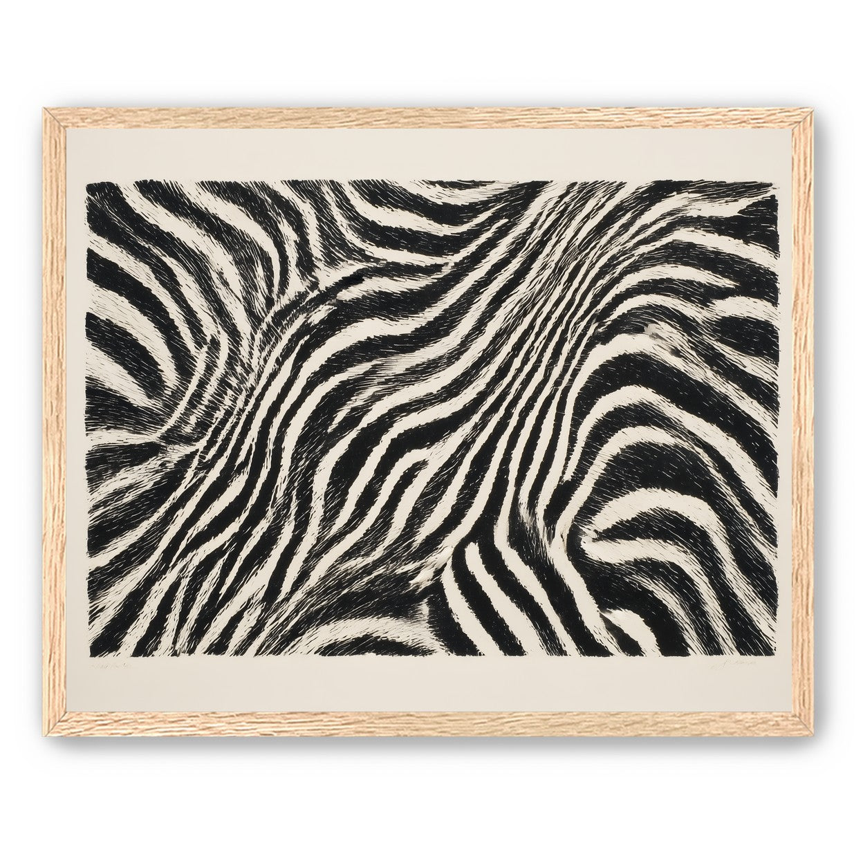 Zebra stripes across the frame