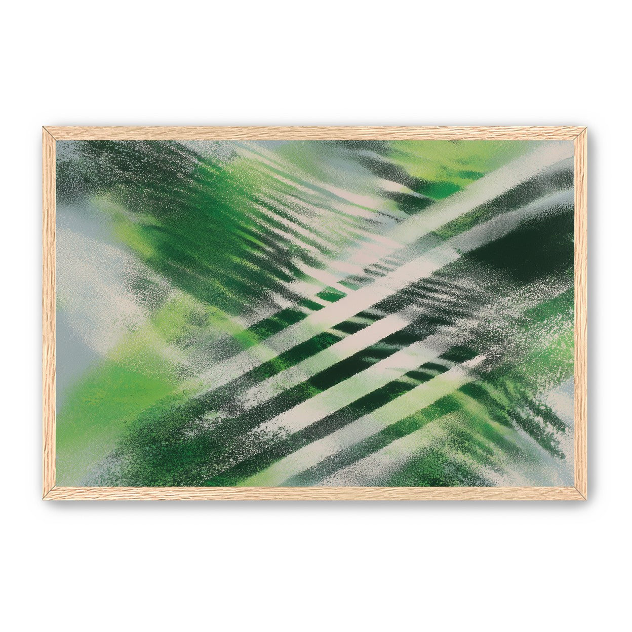 White X across green field