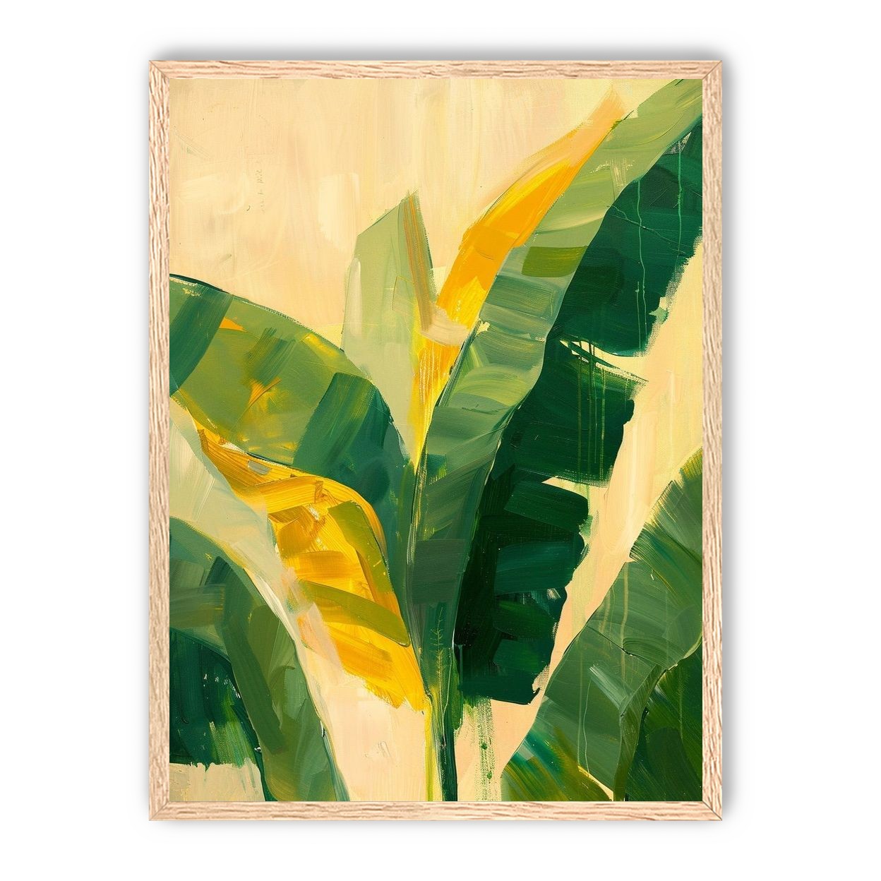 Yellow breaks through green leaves