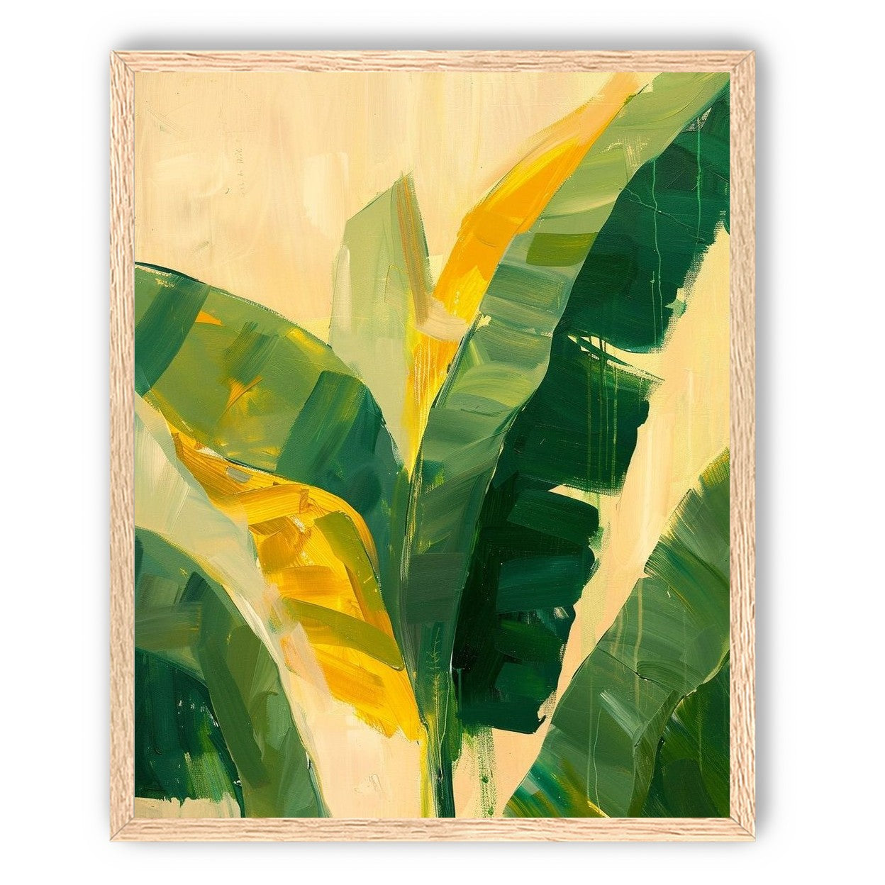 Yellow breaks through green leaves