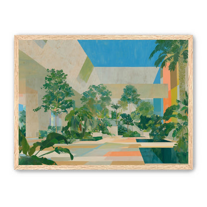 Courtyard where trees meet walls
