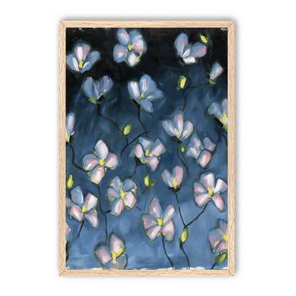 Soft blossoms in blue dusk