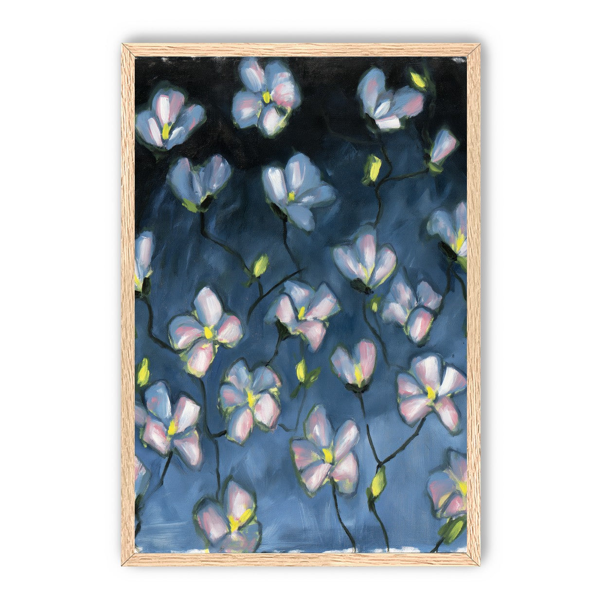 Soft blossoms in blue dusk