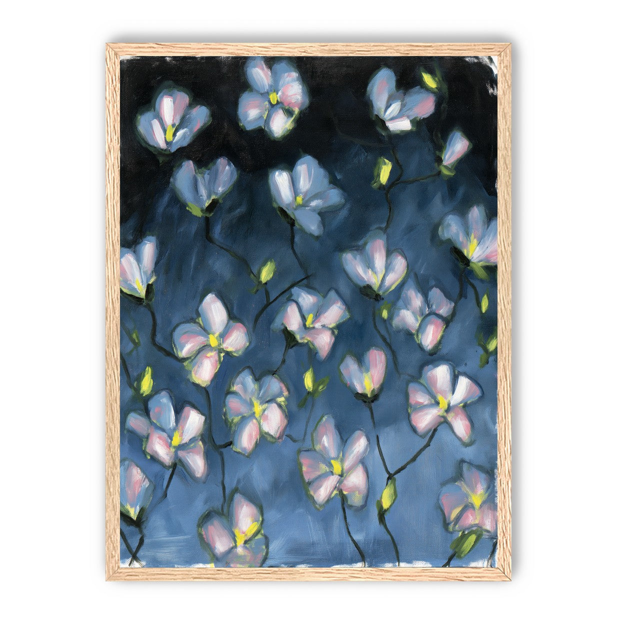 Soft blossoms in blue dusk