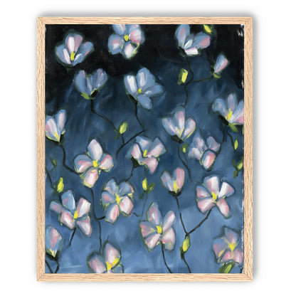 Soft blossoms in blue dusk