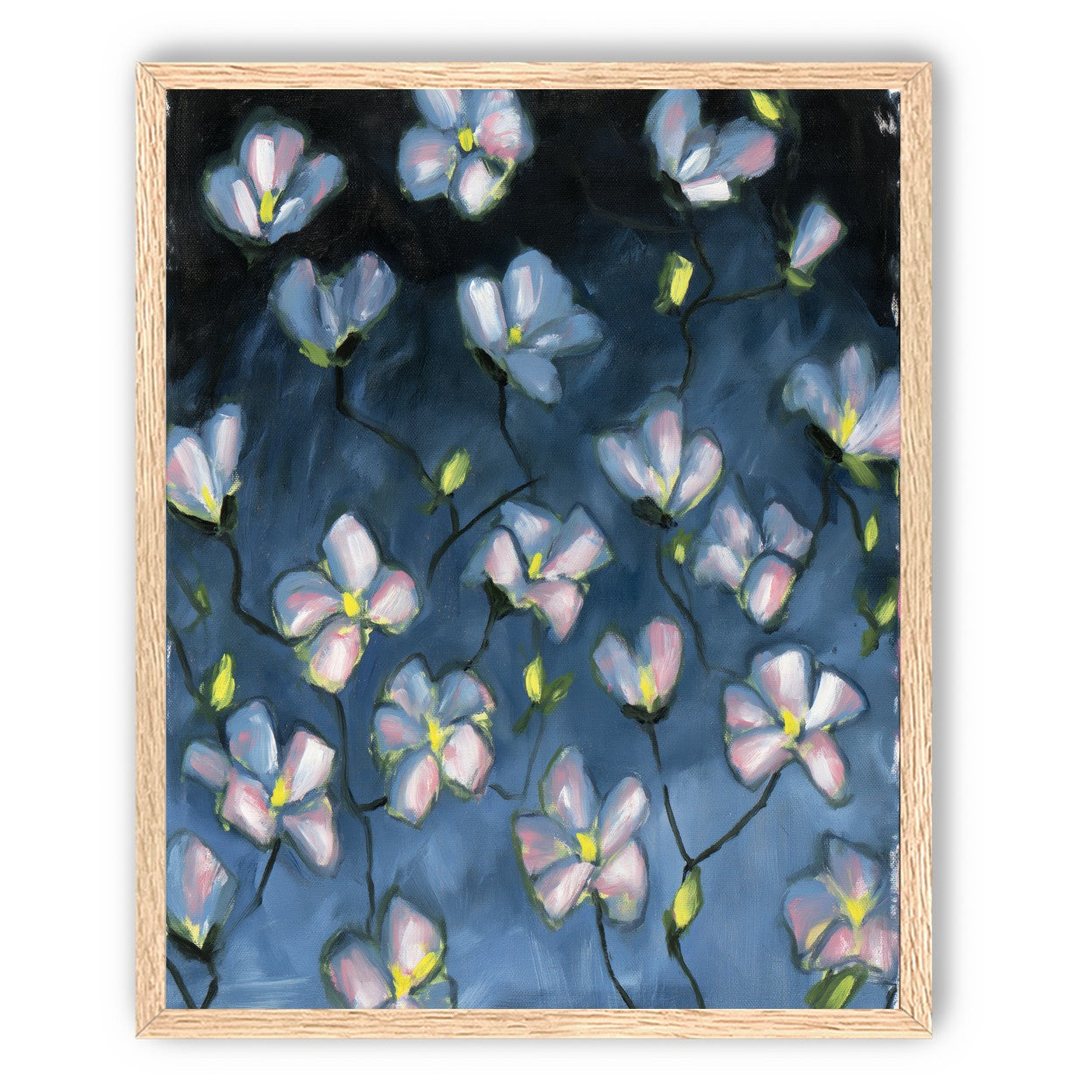 Soft blossoms in blue dusk