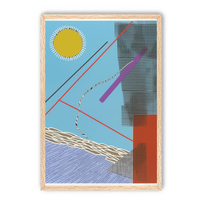 Yellow disc and crossed lines