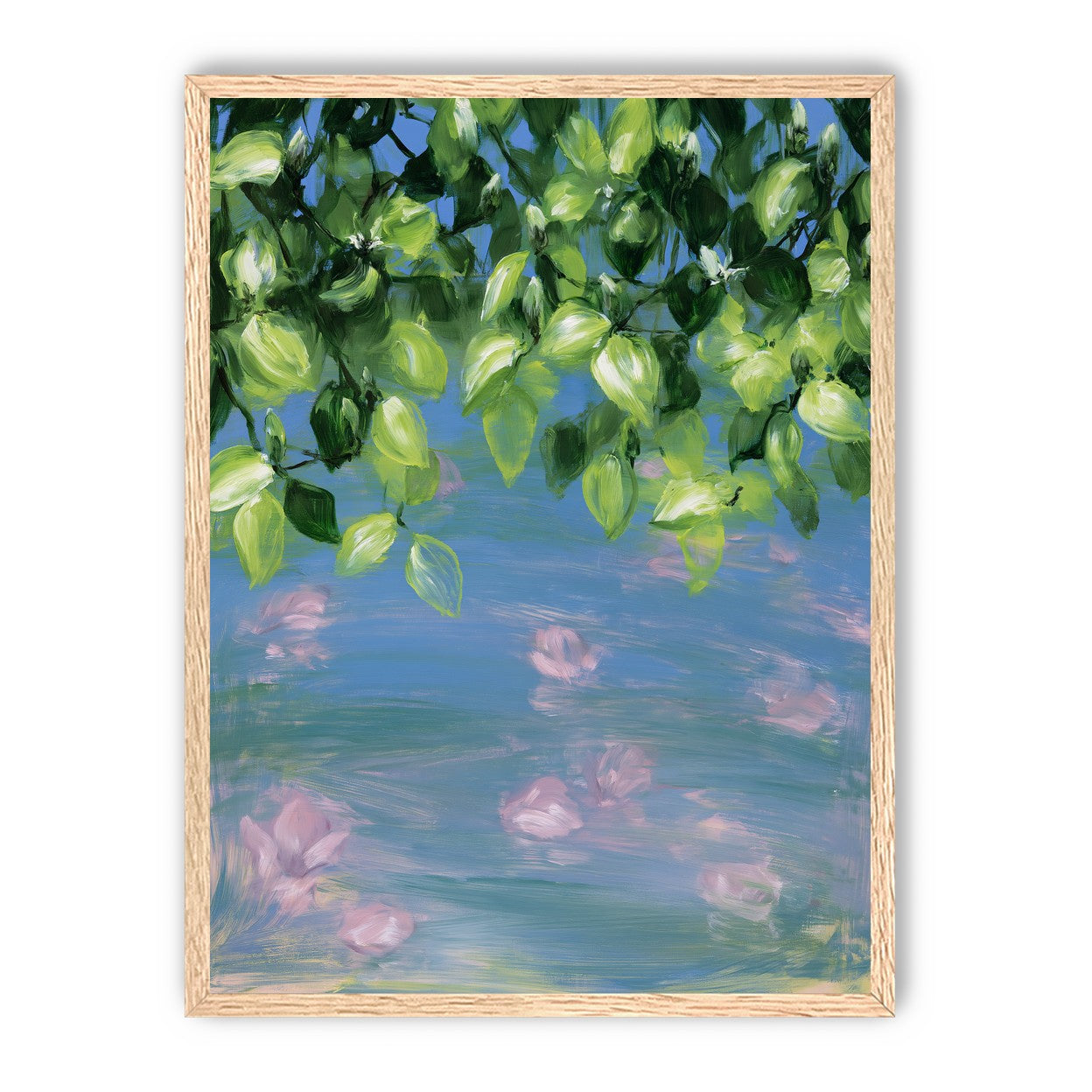 Petals under the leaves