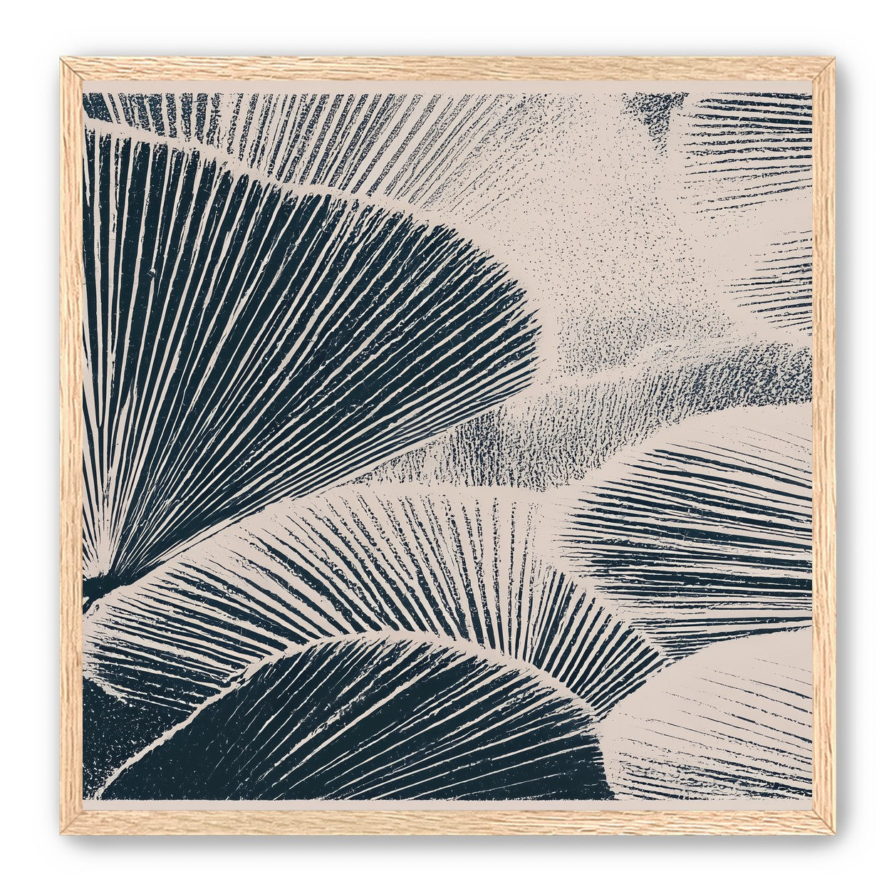 Ink shadows on palm fronds
