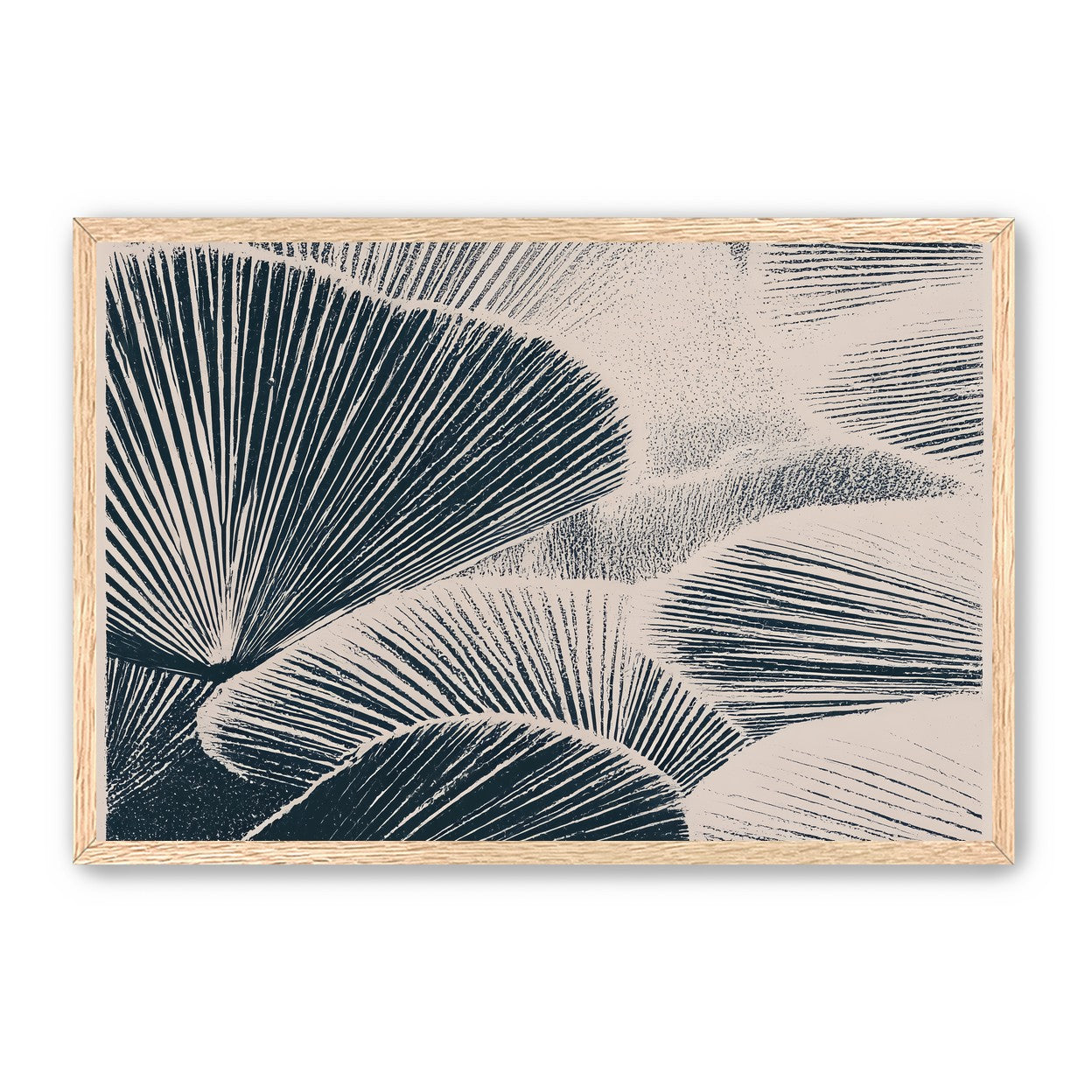 Ink shadows on palm fronds