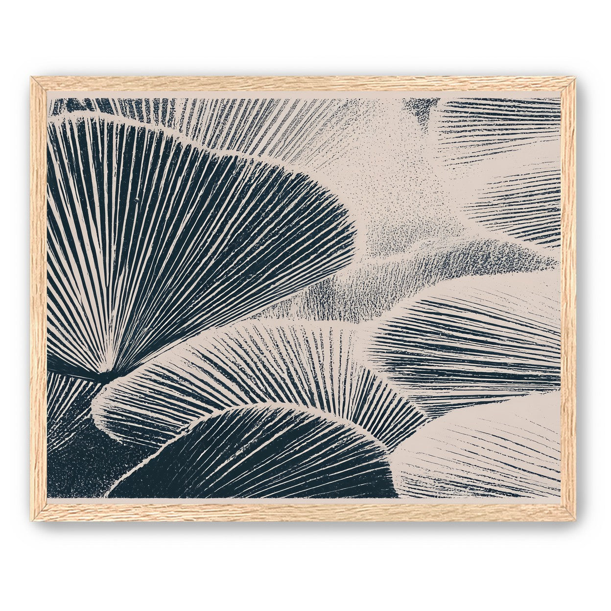 Ink shadows on palm fronds