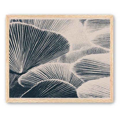 Ink shadows on palm fronds