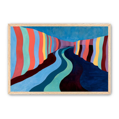 Coral stripes along the bend
