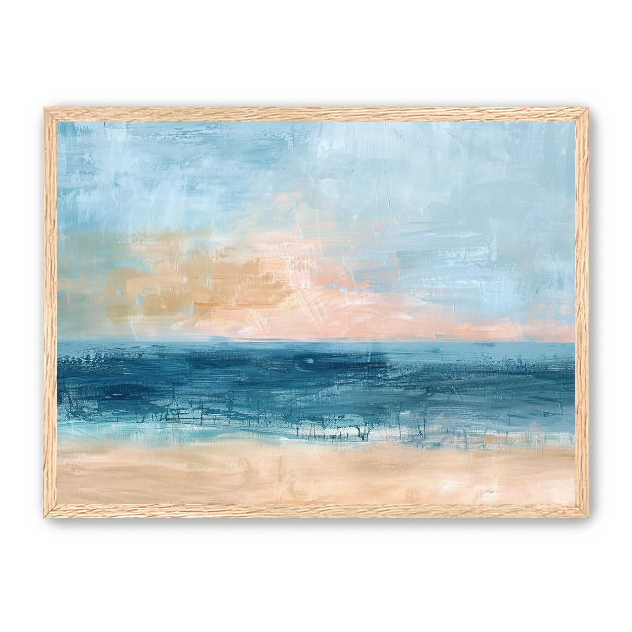 Dark water under pale sky
