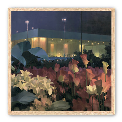 Calla lilies by the glass hall