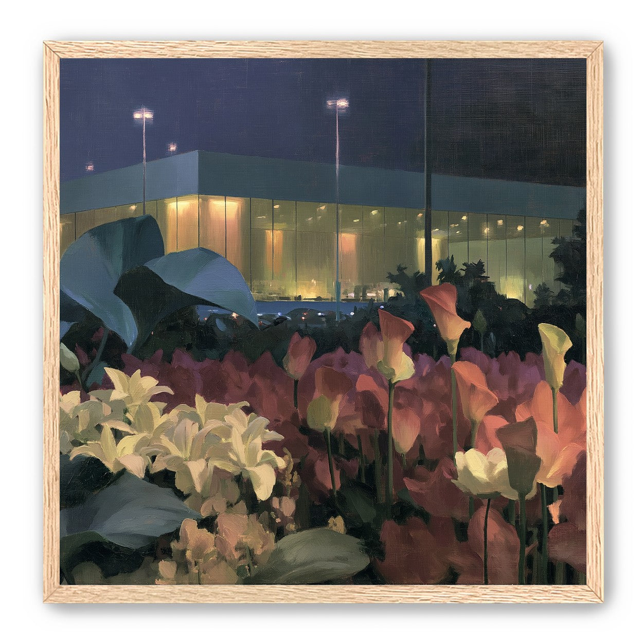 Calla lilies by the glass hall