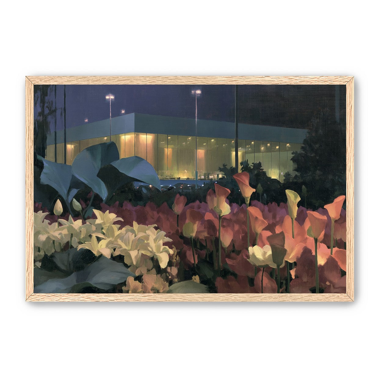 Calla lilies by the glass hall