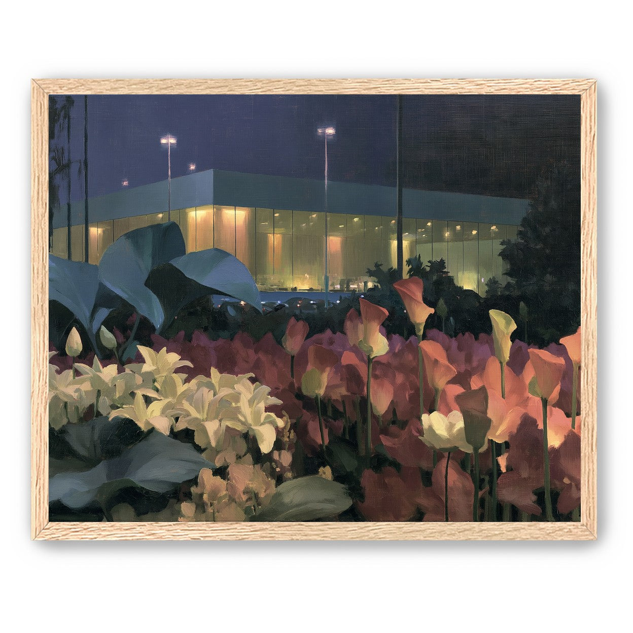Calla lilies by the glass hall