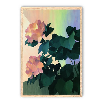 Roses against a pastel sky