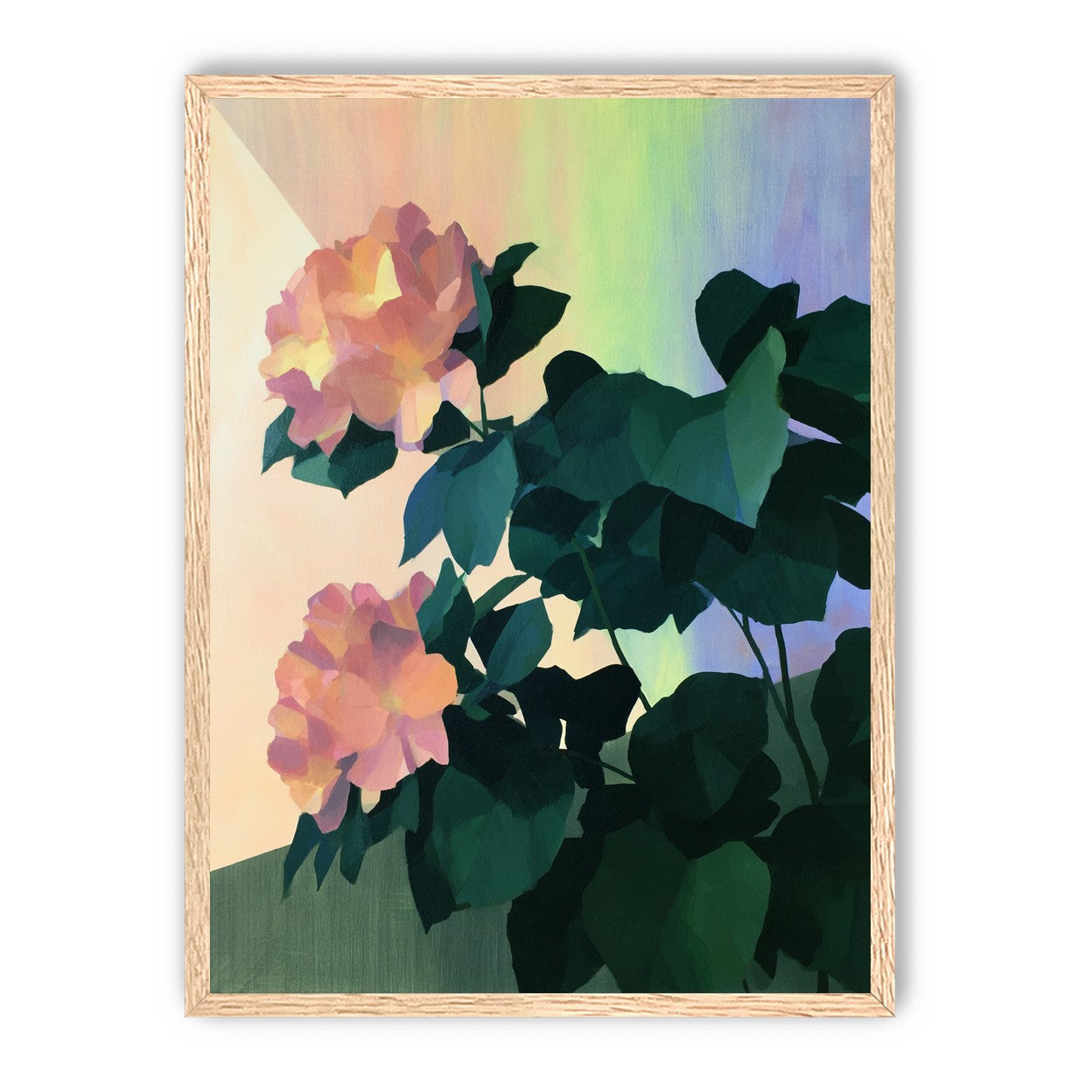 Roses against a pastel sky