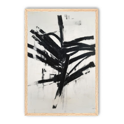 Black mass across white field