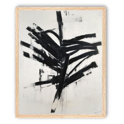 Black mass across white field