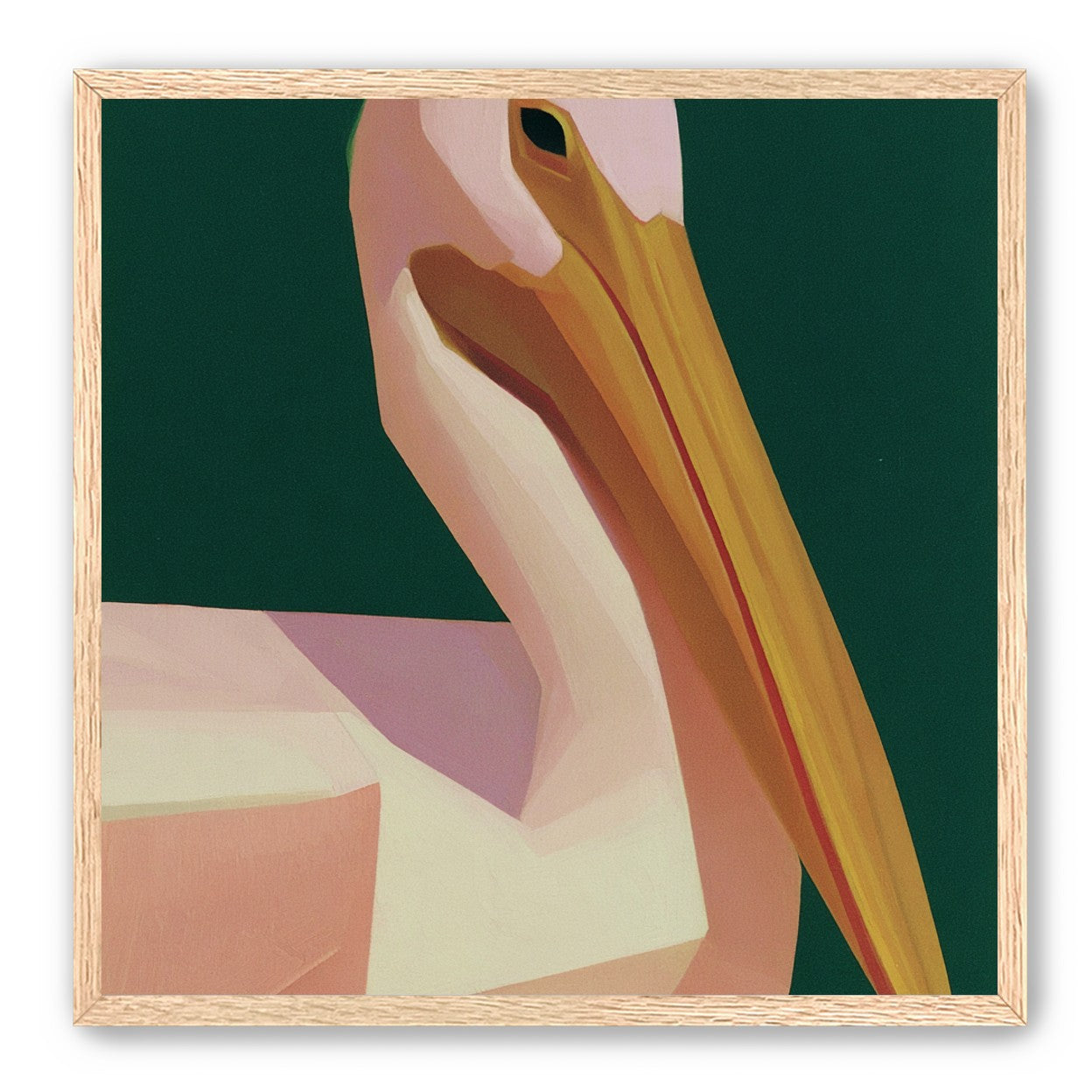 A pelican within green silence