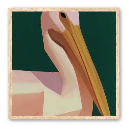 A pelican within green silence