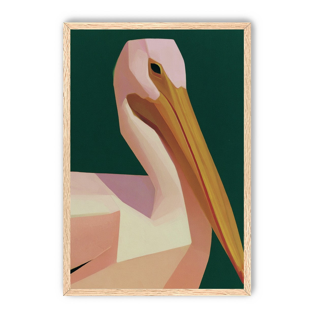 A pelican within green silence