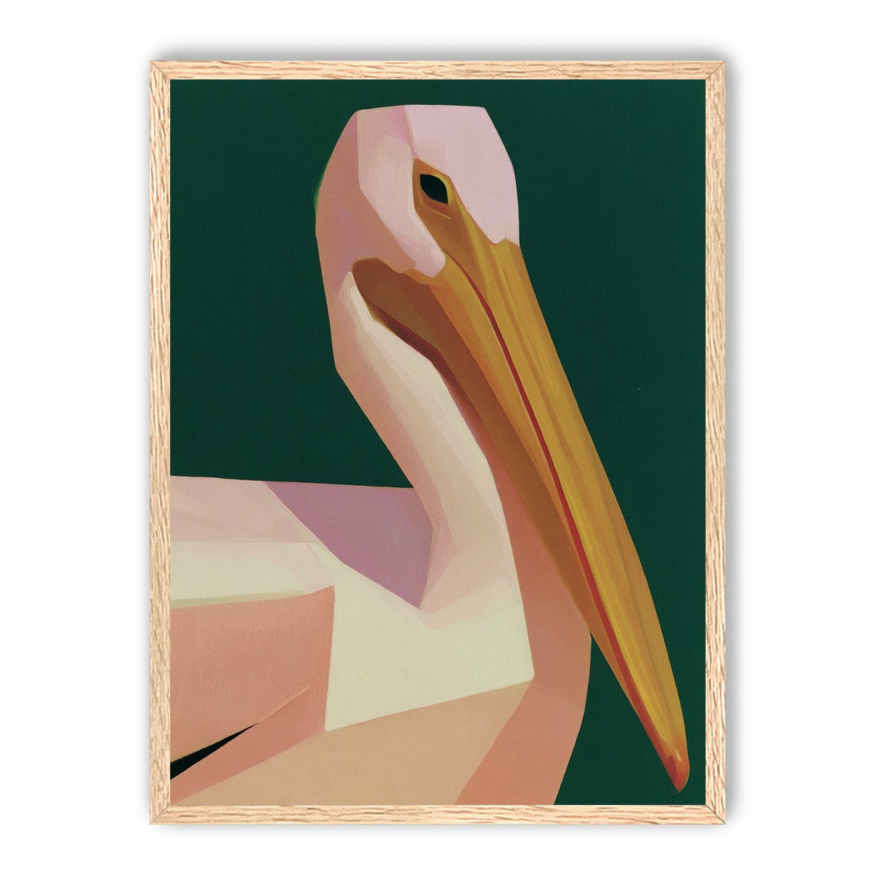 A pelican within green silence