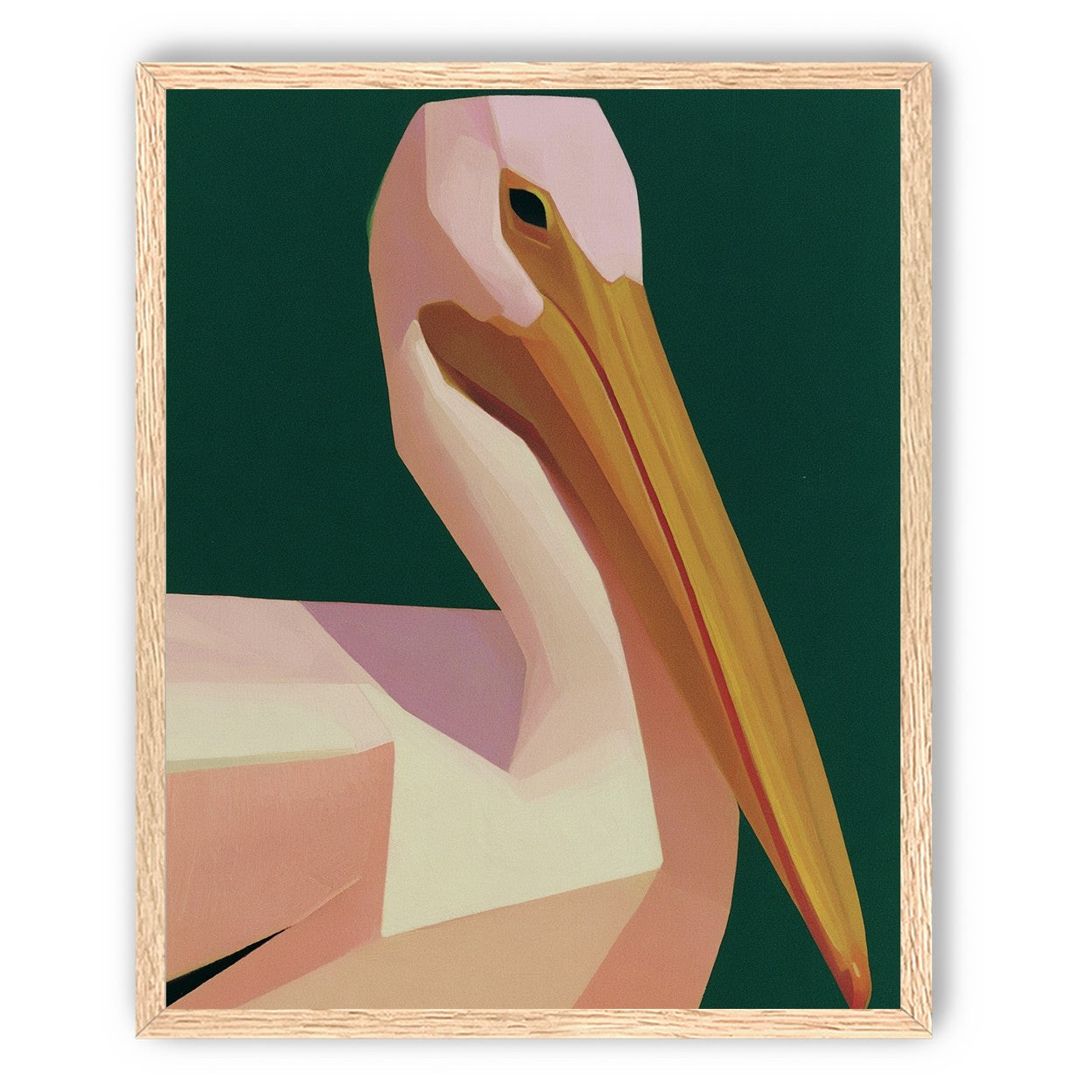 A pelican within green silence