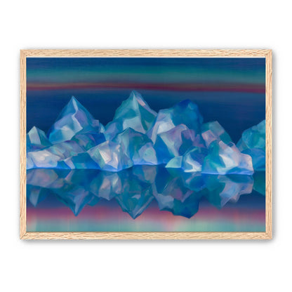Icebergs in banded twilight
